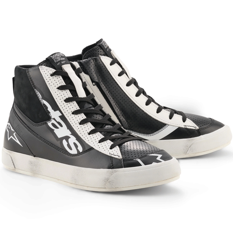 Ghete moto Alpinestars Stated Flair negru-alb