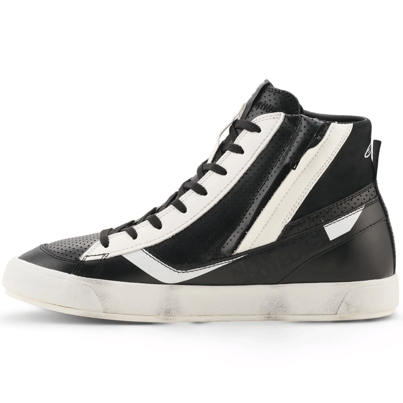 Ghete moto Alpinestars Stated Flair negru-alb