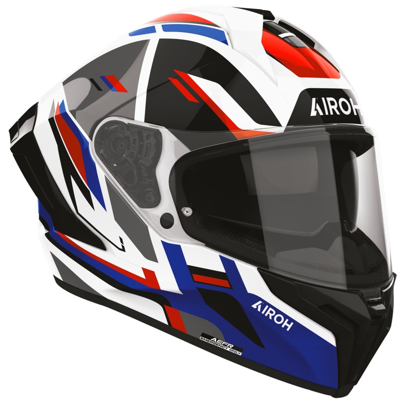 Cască integrală pentru motocicletă Airoh Matryx Sentry roșu-albastru