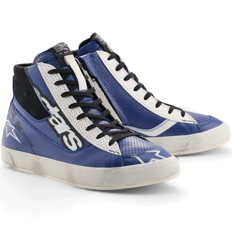 Ghete moto Alpinestars Stated Flair albastru-alb-negru