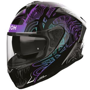 Cască integrală de motocicletă Airoh Spark 2 Silk negru-violet