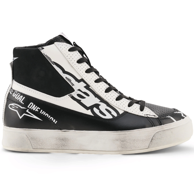 Ghete moto Alpinestars Stella Stated Flair pentru femei, negru-alb