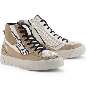 Ghete moto Alpinestars Stella Stated Flair pentru femei, gri-alb