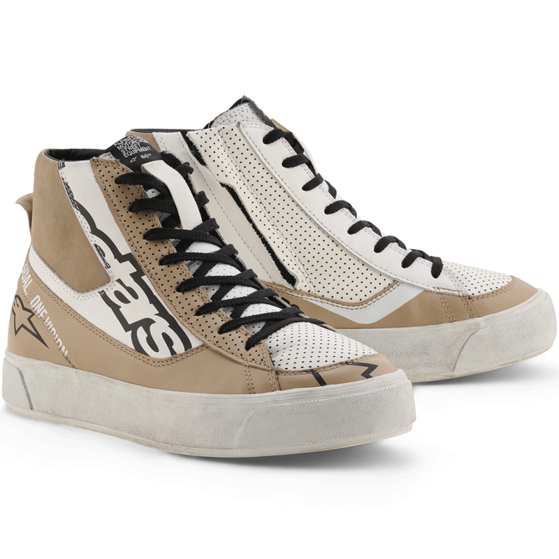 Ghete moto Alpinestars Stella Stated Flair pentru femei, gri-alb