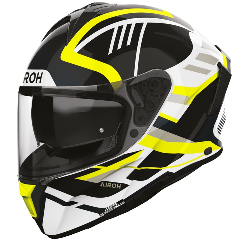 Cască integrală de motocicletă Airoh Spark 2 Luma, galbenă