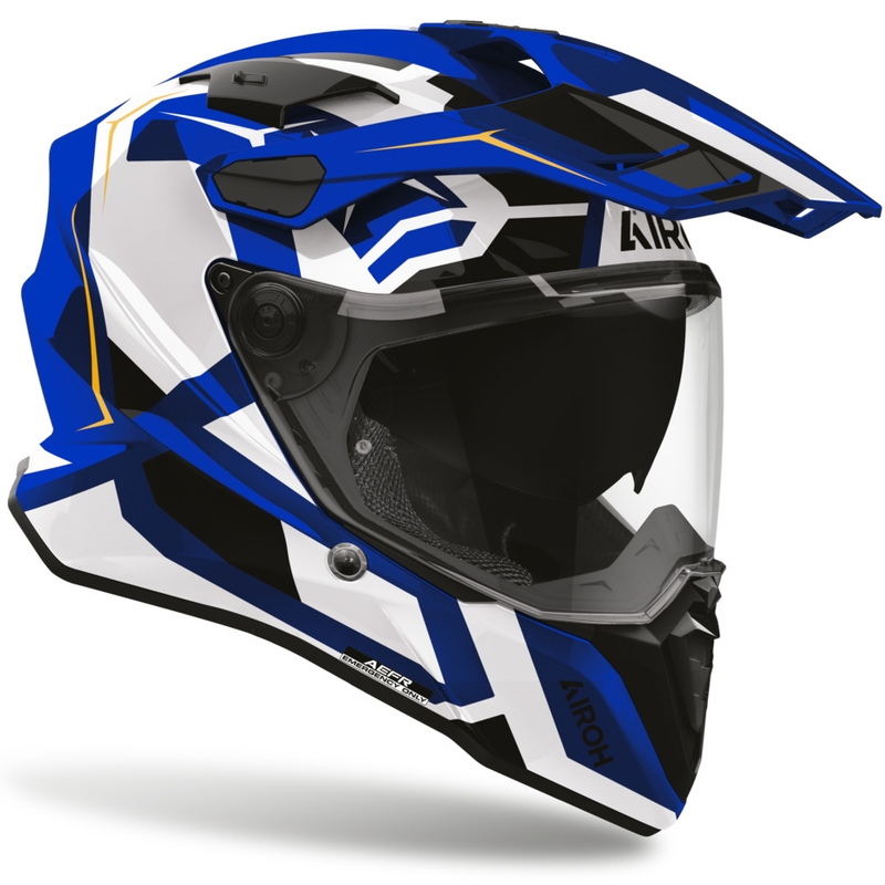 Cască de motocicletă Enduro Airoh Commander 2 Polar albastră