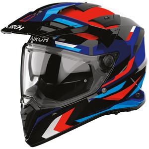 Cască de motocicletă enduro Airoh BADX-X Glitch albastru-roșu