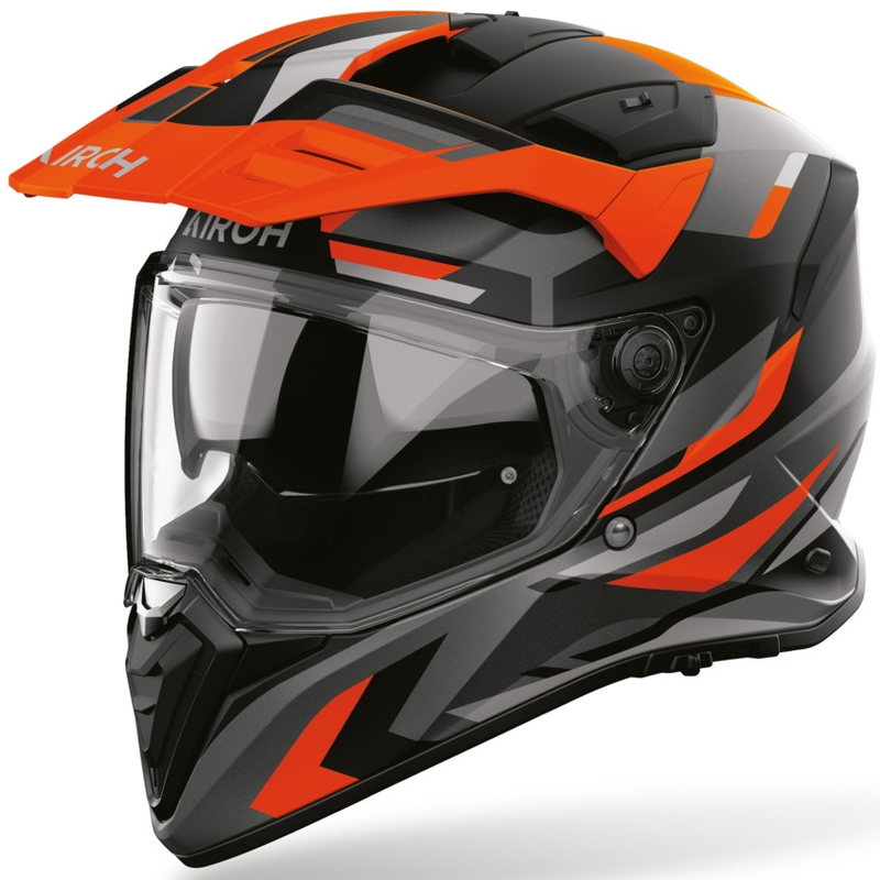Cască de motocicletă enduro Airoh BADX-X Glitch portocaliu mat