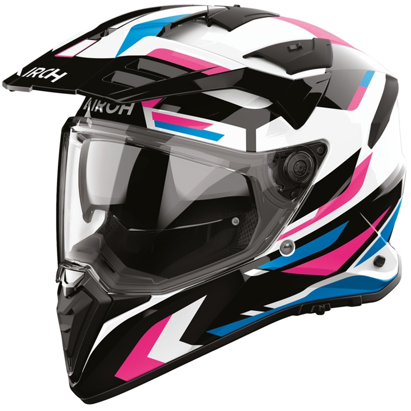 Cască de motocicletă enduro Airoh BADX-X Glitch roz