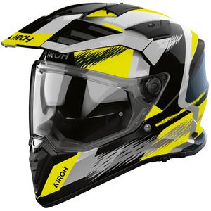 Cască de motocicletă enduro Airoh BADX-X Airspeed galbenă