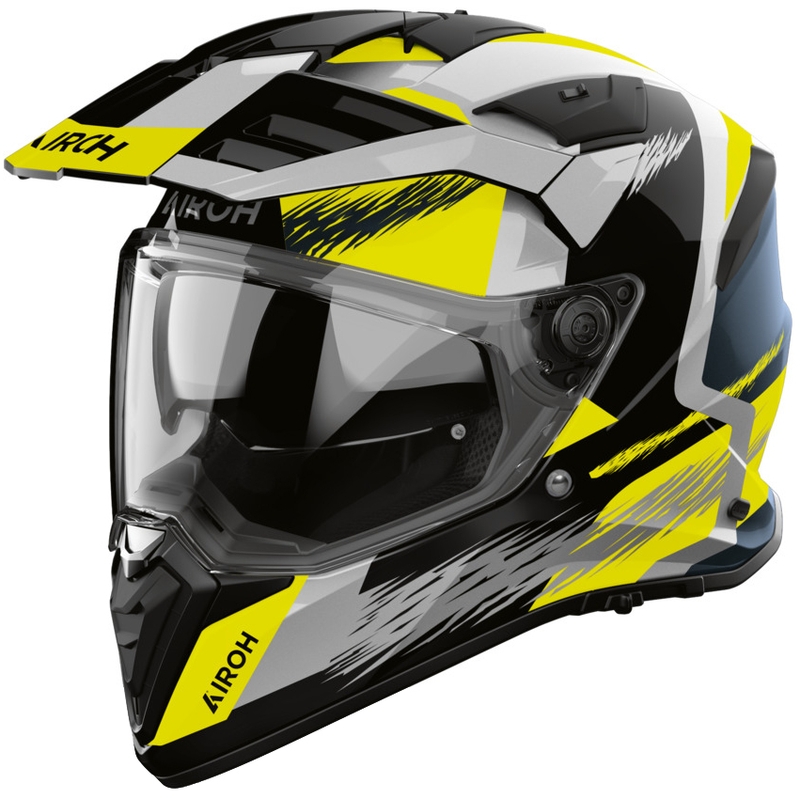 Cască de motocicletă enduro Airoh BADX-X Airspeed galbenă