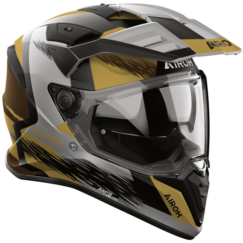 Cască de motocicletă Enduro Airoh BADX-X Airspeed nisip mat