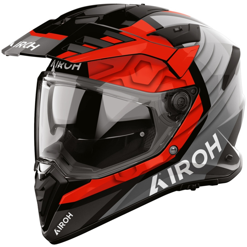 Cască de motocicletă enduro Airoh BADX-X Cube roșie