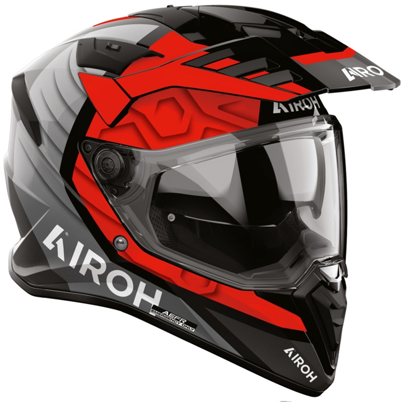 Cască de motocicletă enduro Airoh BADX-X Cube roșie