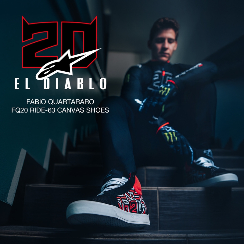 Ghete Motocicletă Alpinestars Ride-63 Canvas FQ20 Negru-Alb-Roșu