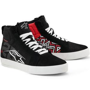 Ghete Motocicletă Alpinestars Ride-63 Canvas FQ20 Negru-Alb-Roșu
