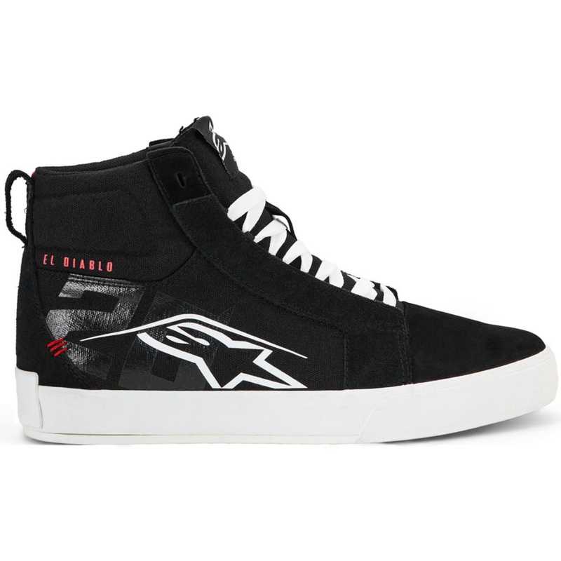 Ghete Motocicletă Alpinestars Ride-63 Canvas FQ20 Negru-Alb-Roșu