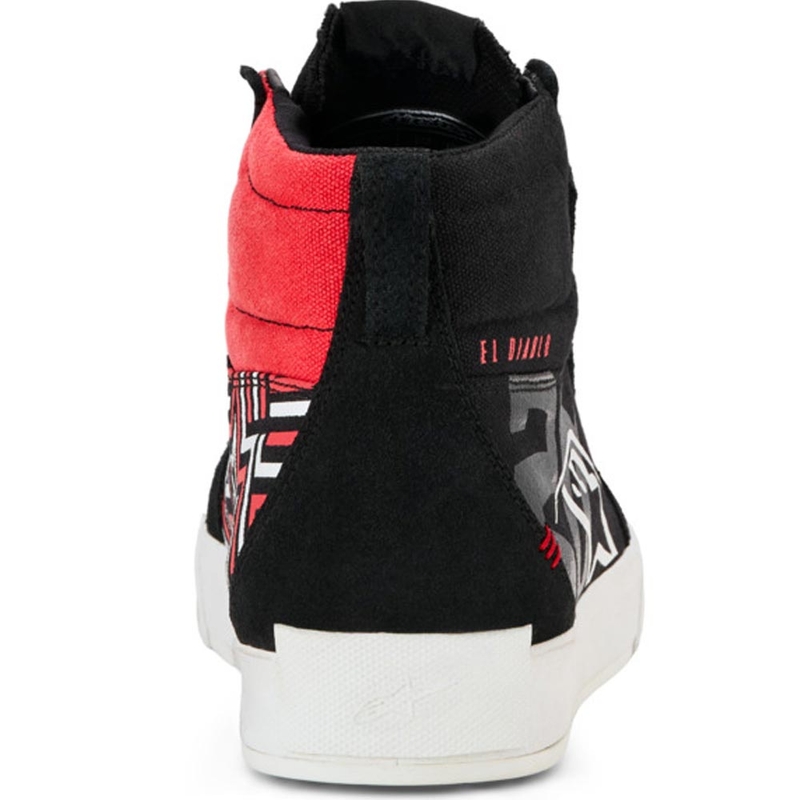 Ghete Motocicletă Alpinestars Ride-63 Canvas FQ20 Negru-Alb-Roșu