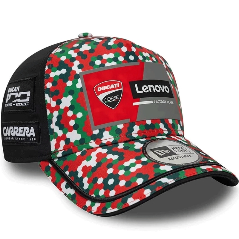 Șapcă Ducati New Era Lenovo Mugello negru-roșu-multicolor