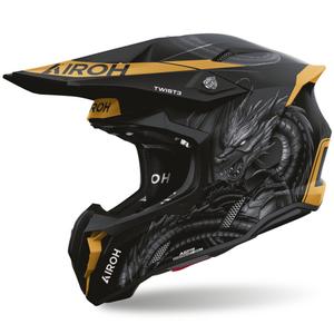 Cască motocross Airoh Twist 3 Maleficent negru mat-auriu