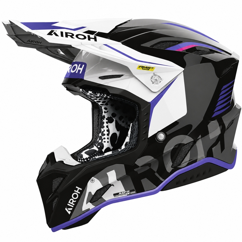 Cască motocross Airoh Aviator Factory Blame neagră