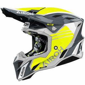 Cască motocross Airoh Aviator Factory Atlan gri-galben