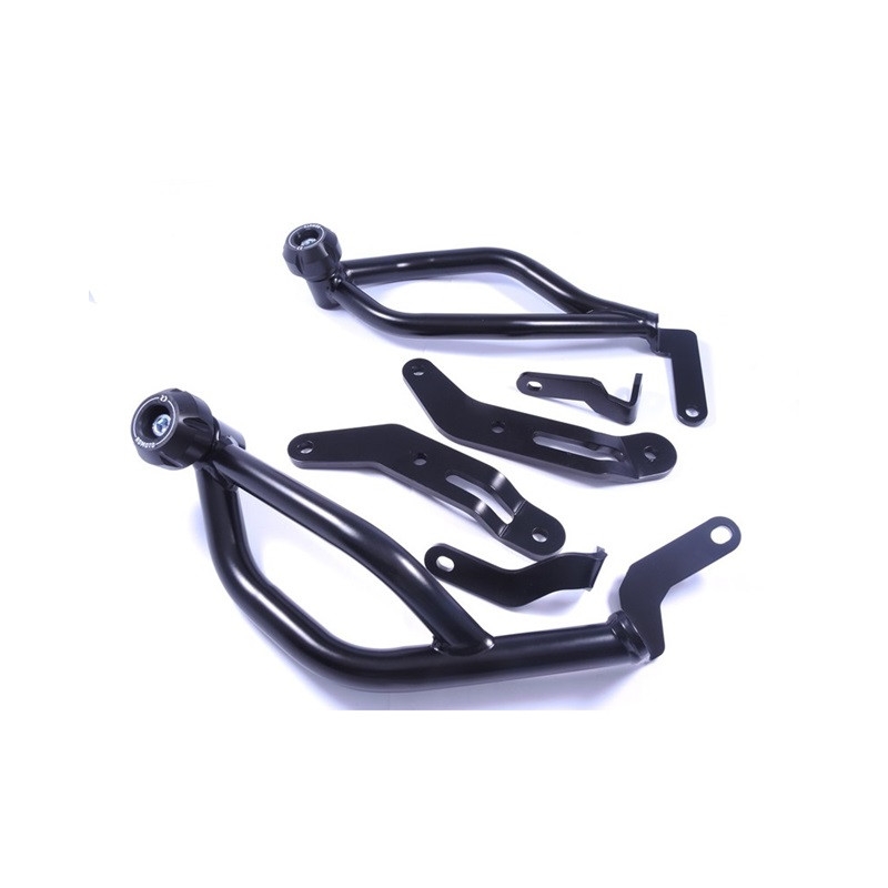 Engine guards RDMOTO Negru lower frames (with protectors)