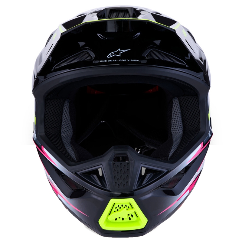 Cască de motocross Alpinestars Supertech S-M7 Blaster Gri-Galben Fluo