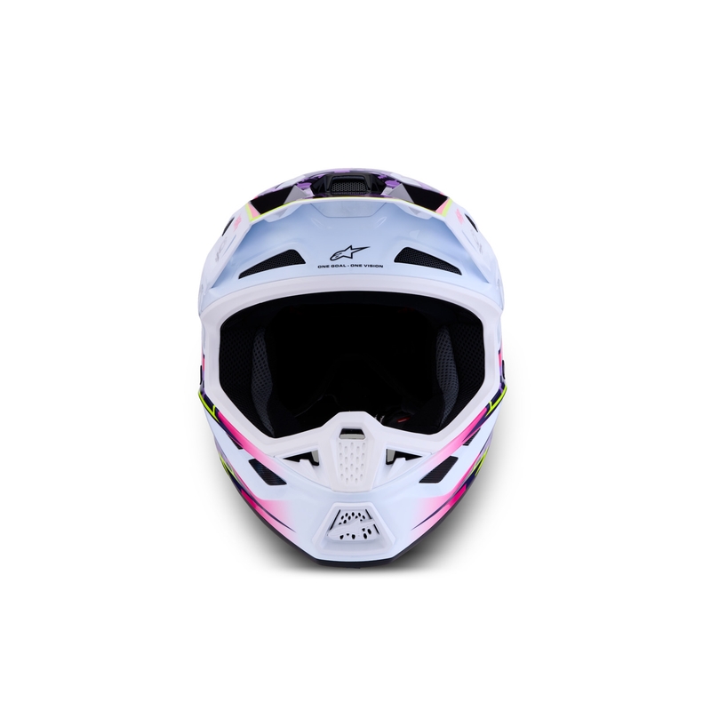 Cască motocross Alpinestars Supertech S-M7 Blaster violet-alb