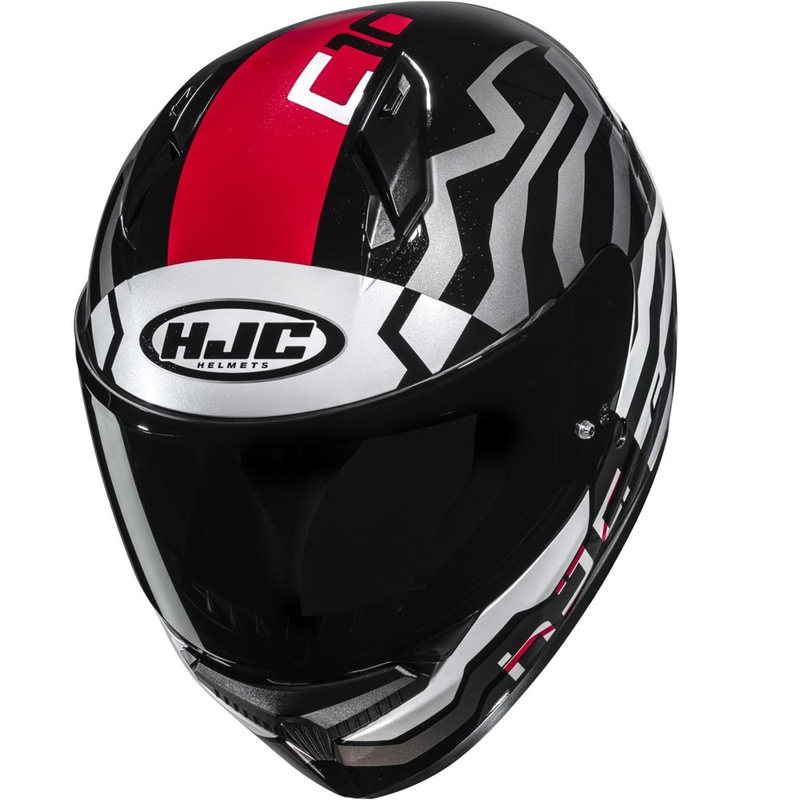 Cască integrală pentru motocicletă HJC C10 Blade MC1 negru-alb-roșu