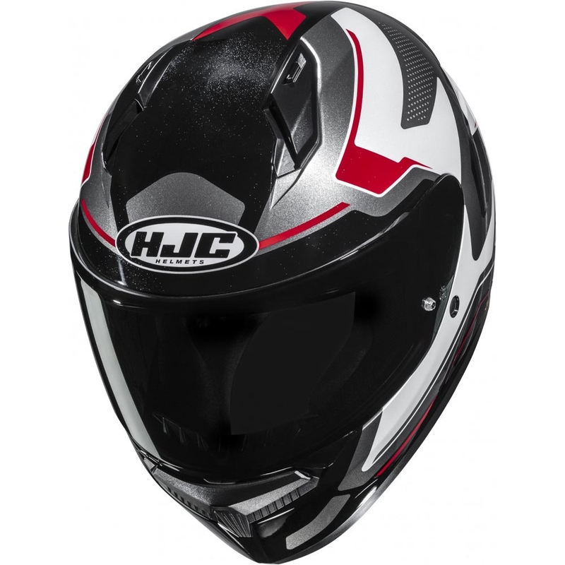 Cască integrală pentru motocicletă HJC C10 Cric MC1 negru-alb-roșu