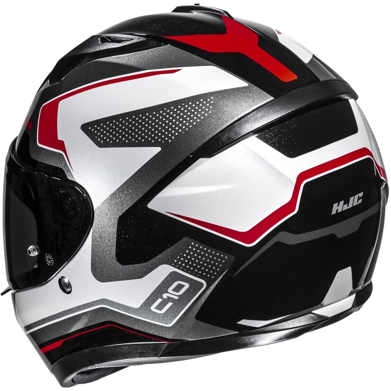 Cască integrală pentru motocicletă HJC C10 Cric MC1 negru-alb-roșu