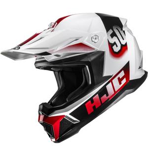 Cască motocross HJC C50 Dash MC1 alb-negru-roșu
