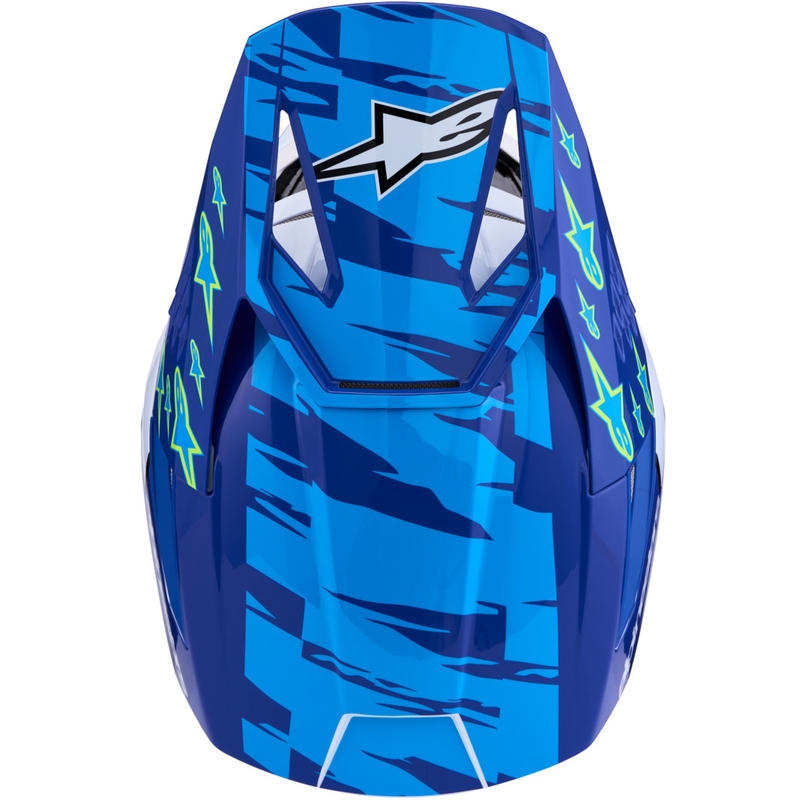 Cască motocross Alpinestars S-M3 Falcon albastru-alb-negru