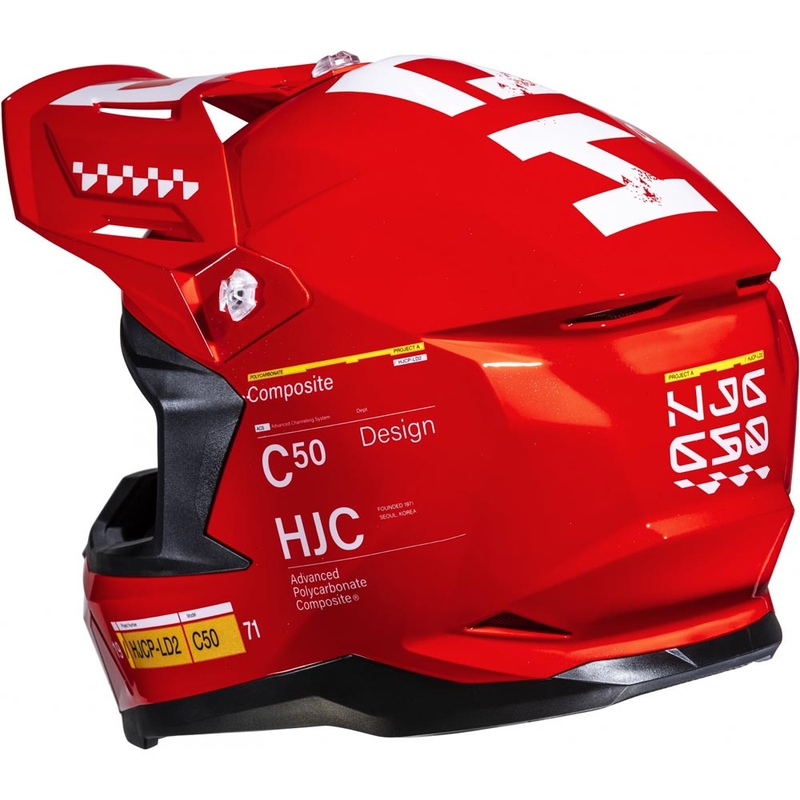 Casca motocross HJC C50 Tagg MC1 rosie