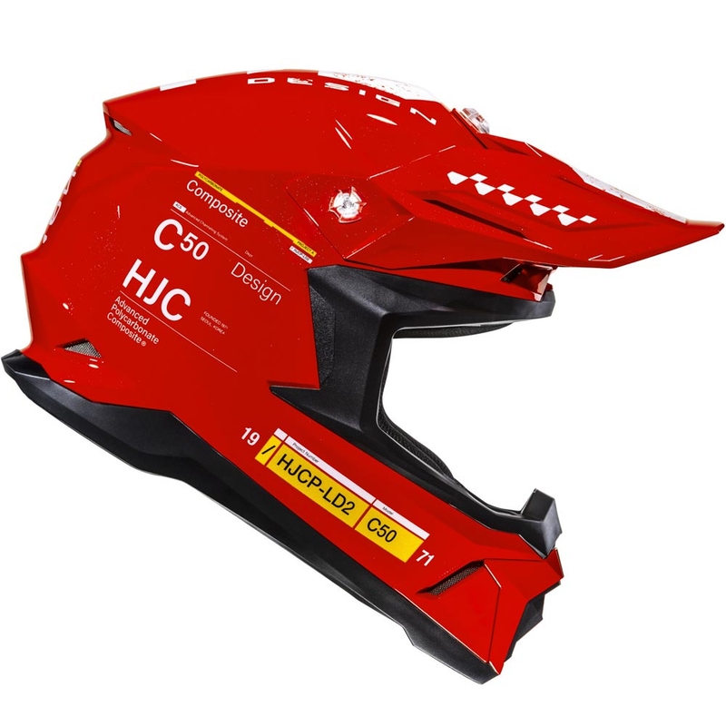 Casca motocross HJC C50 Tagg MC1 rosie