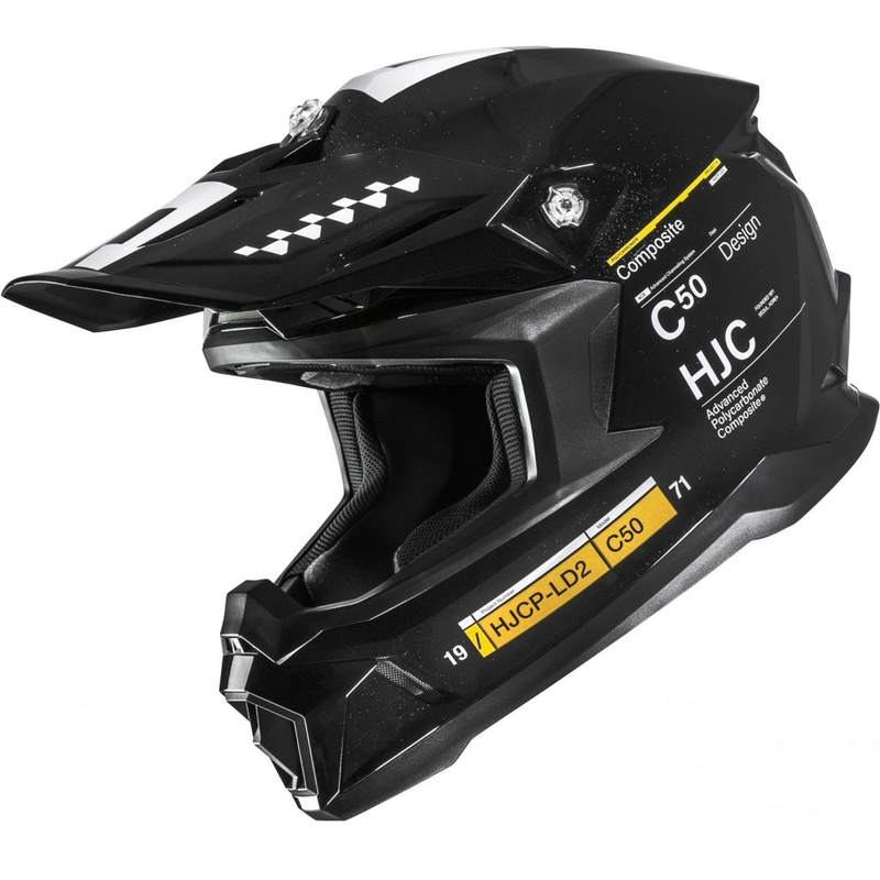 Cască motocross HJC C50 Tagg MC5 neagră