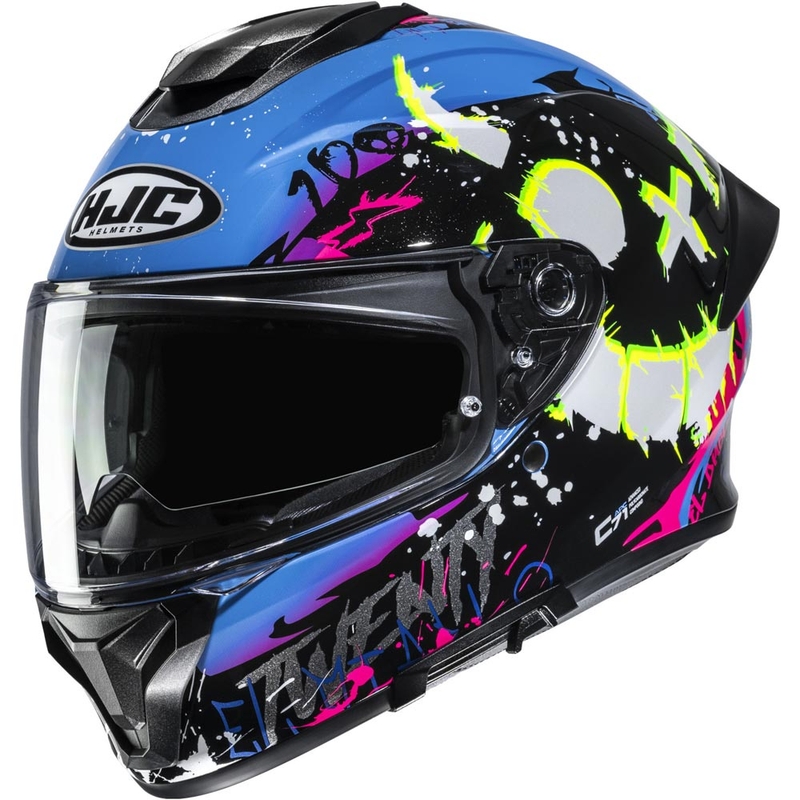 Cască integrală pentru motocicletă HJC C71 FQ20 MC28, culoare neagră