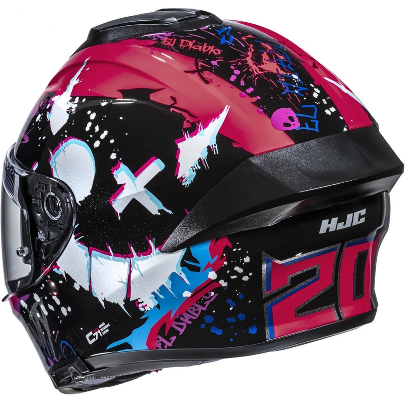 Cască integrală pentru motocicletă HJC C71 FQ20 MC8 negru-roz