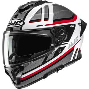 Cască integrală pentru motocicletă HJC C71 Novah MC1 gri-alb-roșu