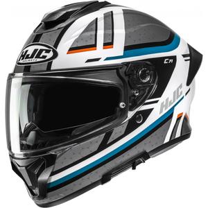 Cască integrală pentru motocicletă HJC C71 Novah MC27 gri-alb-albastru