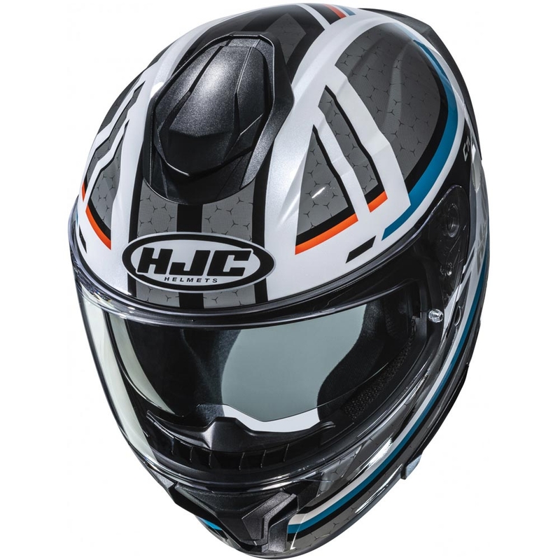 Cască integrală pentru motocicletă HJC C71 Novah MC27 gri-alb-albastru