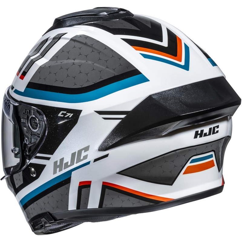 Cască integrală pentru motocicletă HJC C71 Novah MC27 gri-alb-albastru