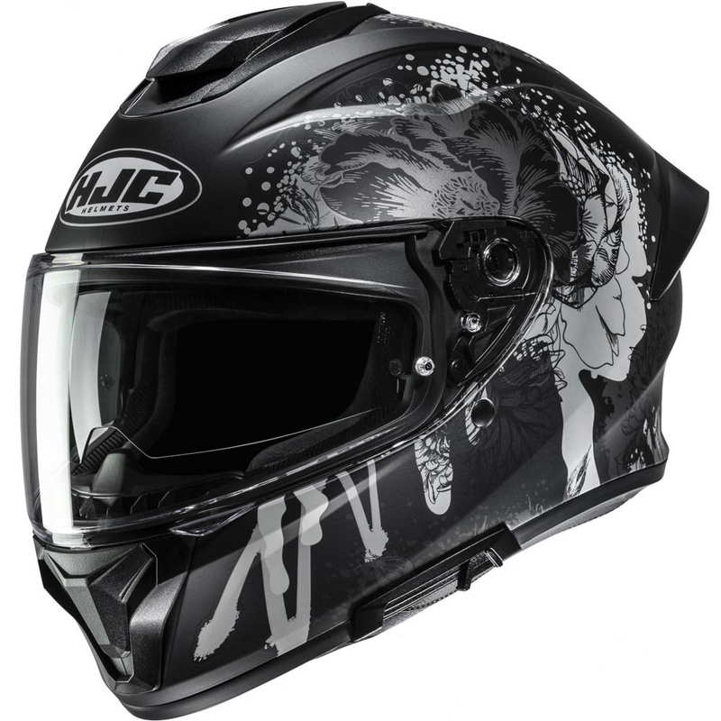 Cască integrală pentru motocicletă HJC C71 Roko MC5SF negru-gri