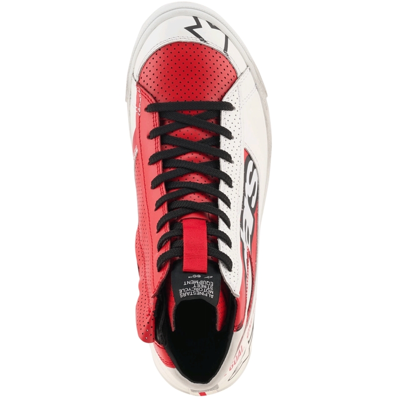 Ghete moto Alpinestars Stated Flair alb-roșu