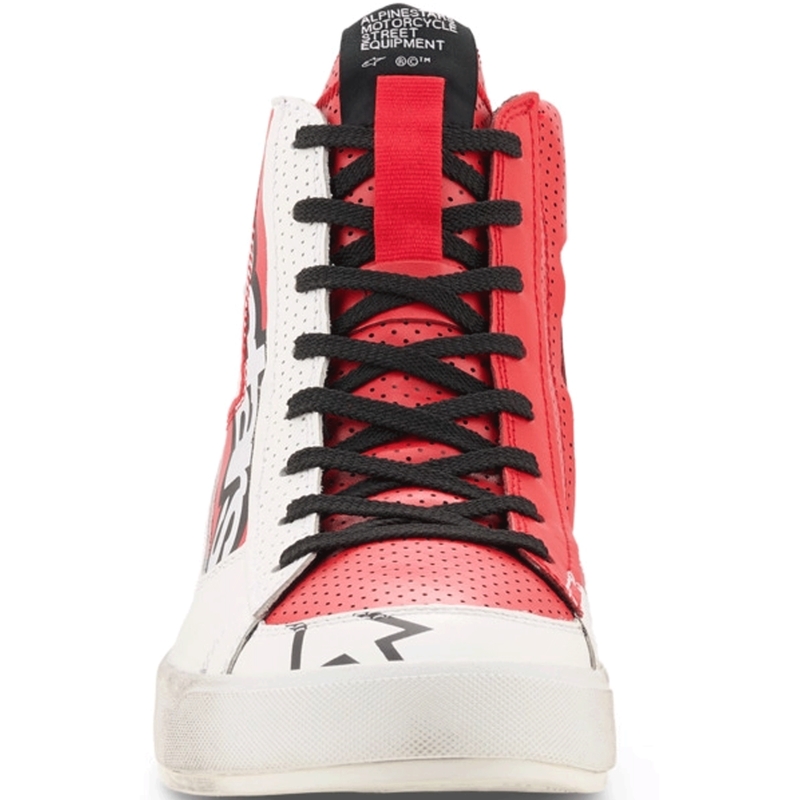 Ghete moto Alpinestars Stated Flair alb-roșu