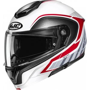 Cască de motocicletă pliabilă HJC C92 Ragna MC1 alb-gri-roșu