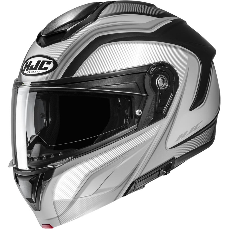 Cască de motocicletă pliabilă HJC C92 Sirius MC5SF negru-alb-argintiu