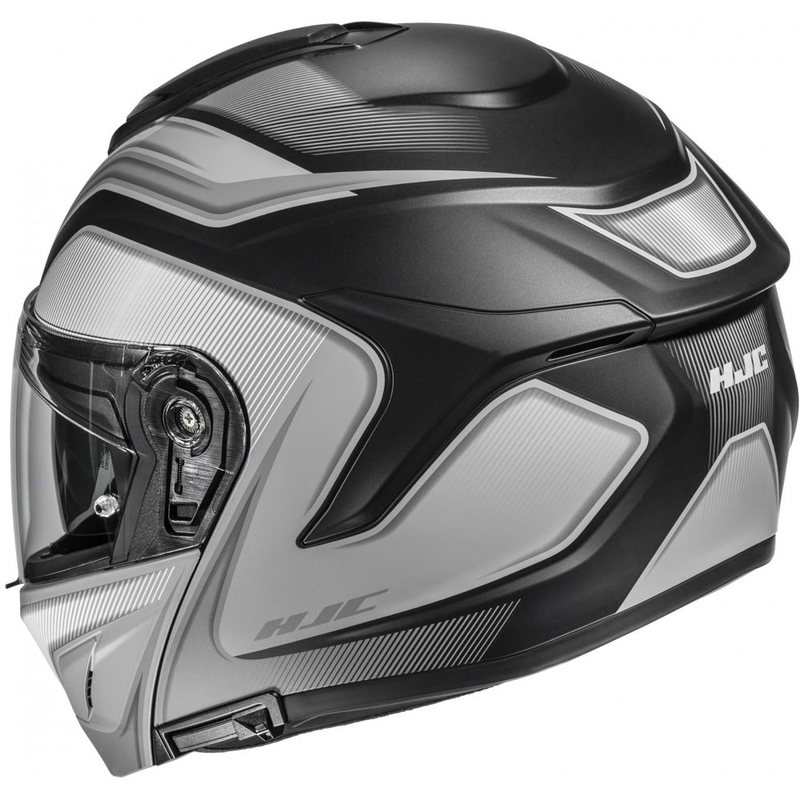 Cască de motocicletă pliabilă HJC C92 Sirius MC5SF negru-alb-argintiu