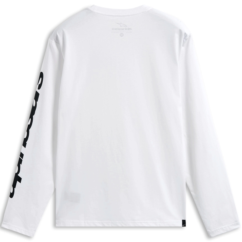 Tricou cu mânecă lungă Alpinestars Trackside CSF alb-negru